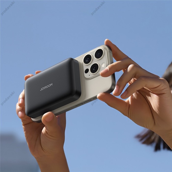 Повербанк портативний акумулятор Power bank Joyroom JR-W020 MagSafe магнітний 10000 mAh Black