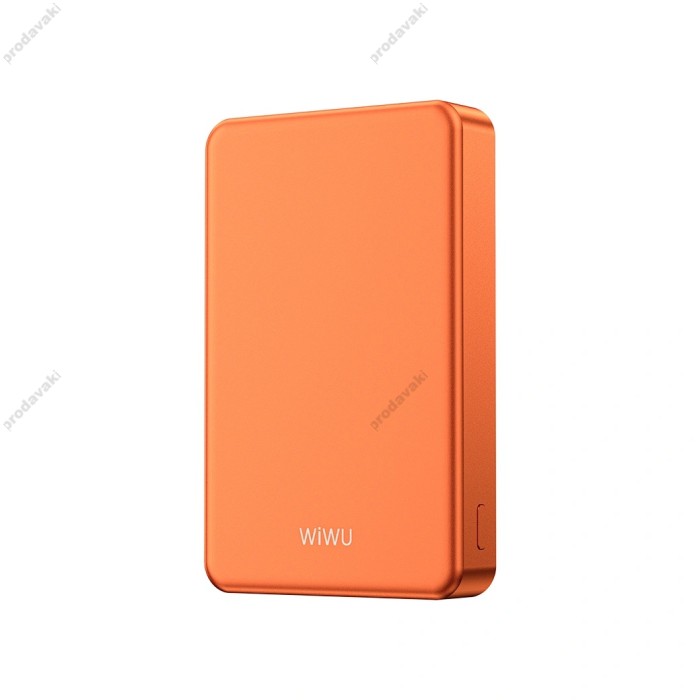 Повербанк портативний акумулятор Power Bank Wiwu P15-1 Magnetic MagSafe магнітний 10000 mAh Orange