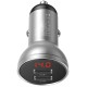 Автомобільний зарядний пристрій Baseus Digital Display Dual USB 24W Silver CCBX-0S