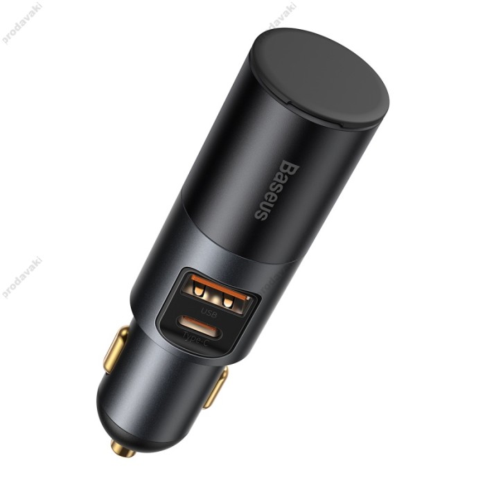 Автомобільний зарядний пристрій Baseus Share Together Fast Charge Car Charger U+C 120W Black CCBT-C0G