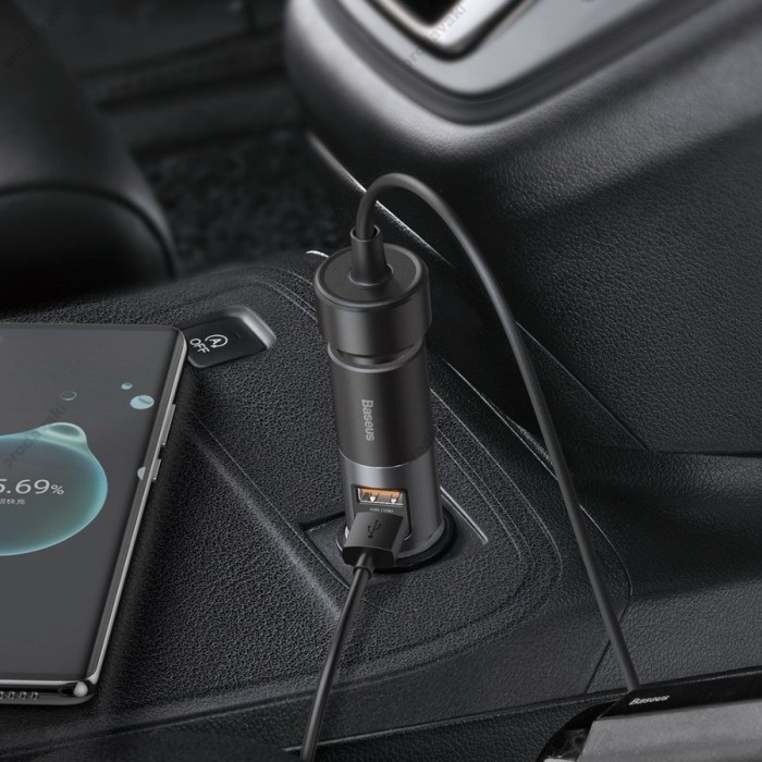 Автомобільний зарядний пристрій Baseus Share Together Fast Charge Car Charger U+C 120W Black CCBT-C0G