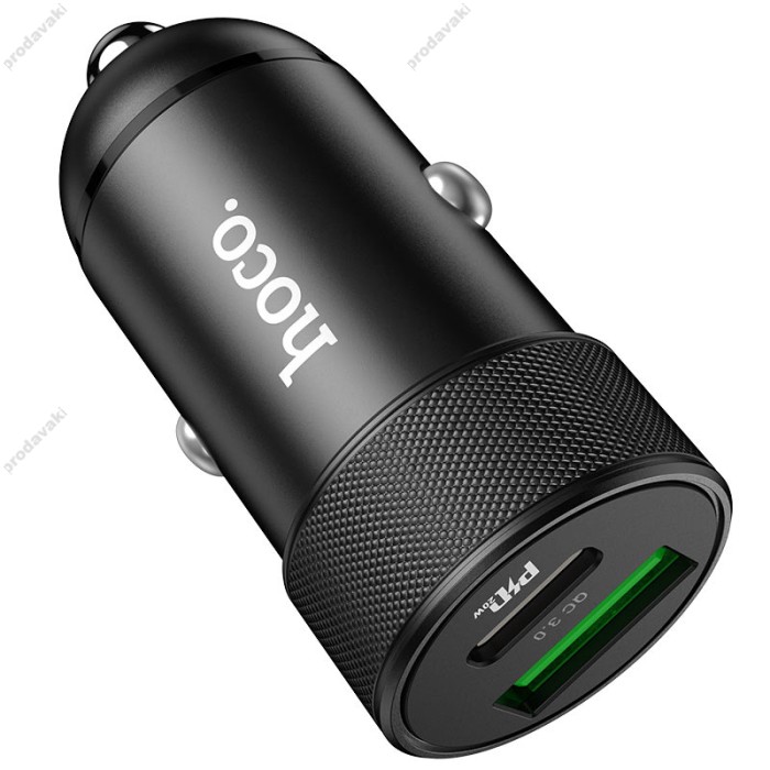 Автомобільний зарядний пристрій Hoco Z32B Speed Up 20W Black