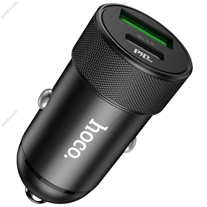 Автомобільний зарядний пристрій Hoco Z32B Speed Up 20W Black