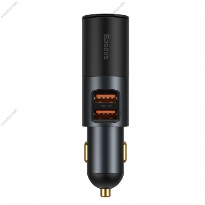 Автомобільний зарядний пристрій Baseus Share Together Fast Charge Car U U 120W Black CCBT-D0G