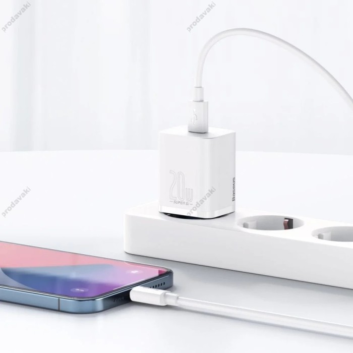 Мережевий зарядний пристрій Baseus Super Si Quick Charger 20W White CCSUP-B02