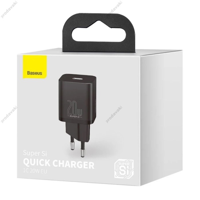 Мережевий зарядний пристрій Baseus Super Si Quick Charger 20W Black CCSUP-B01