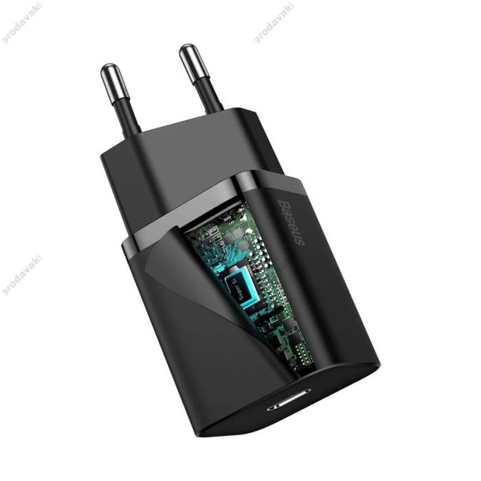 Мережевий зарядний пристрій Baseus Super Si Quick Charger 20W Black CCSUP-B01