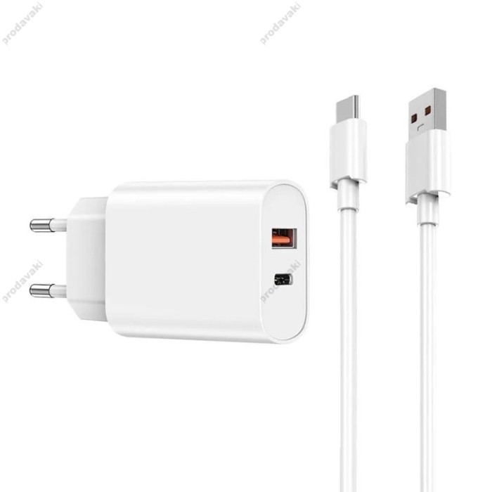 Мережевий зарядний пристрій WIWU Wi-U002 Speed Series Power Adapter Cable USB-Type-C 20W White