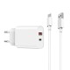 Мережевий зарядний пристрій WIWU Wi-U002 Speed Series Power Adapter Cable USB-Type-C 20W White