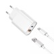 Мережевий зарядний пристрій WIWU Wi-U002 Speed Series Power Adapter Cable USB-Type-C 20W White