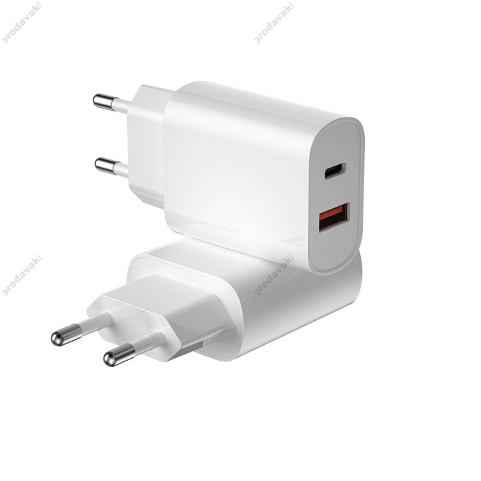 Мережевий зарядний пристрій WIWU Wi-U002 Speed Series Power Adapter Cable USB-Type-C 20W White
