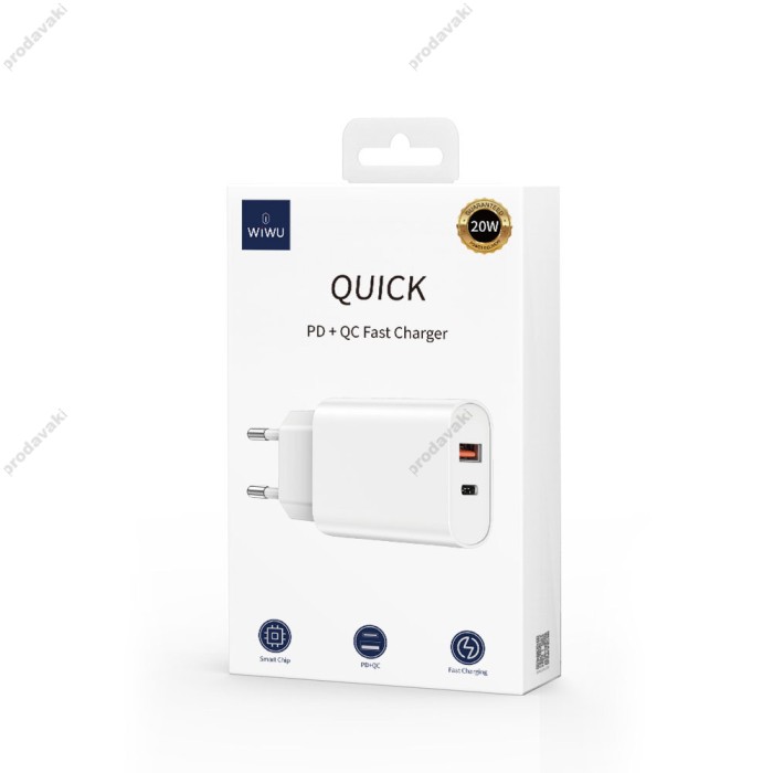 Мережевий зарядний пристрій WIWU Wi-U002 Speed Series Power Adapter 20W White