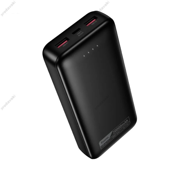 Повербанк портативний акумулятор Power bank Hoco DB130 Tridentis fully compatible power PD30W 20000 mAh Black