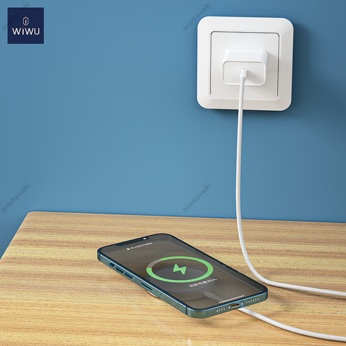 Магнітне бездротове заряджання Wiwu MagSafe Charger Everything Just Clicks (M5)