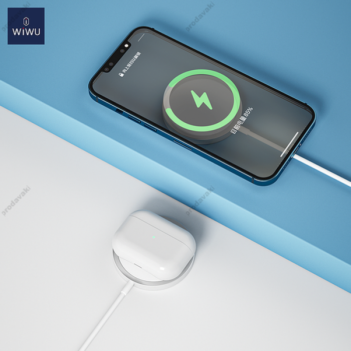 Магнітне бездротове заряджання Wiwu MagSafe Charger Everything Just Clicks (M5)