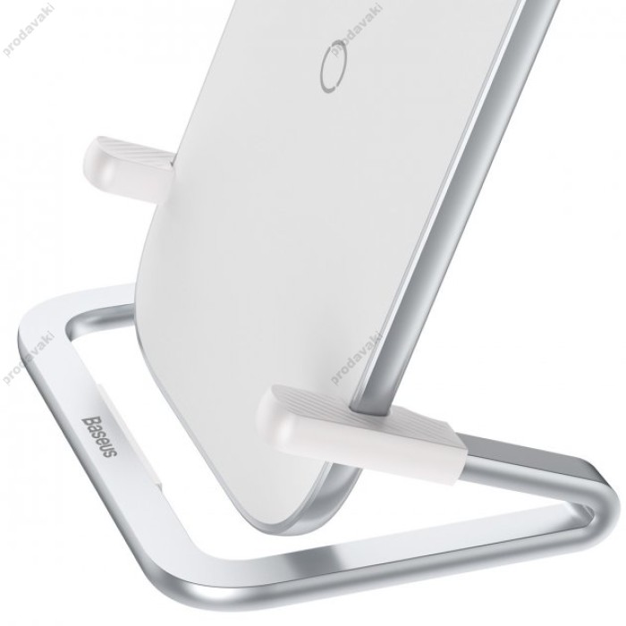 Бездротова зарядка Baseus Rib Horizontal and Vertical Holder Wireless Charging 15W White (WXPG-01, WXPG-02)