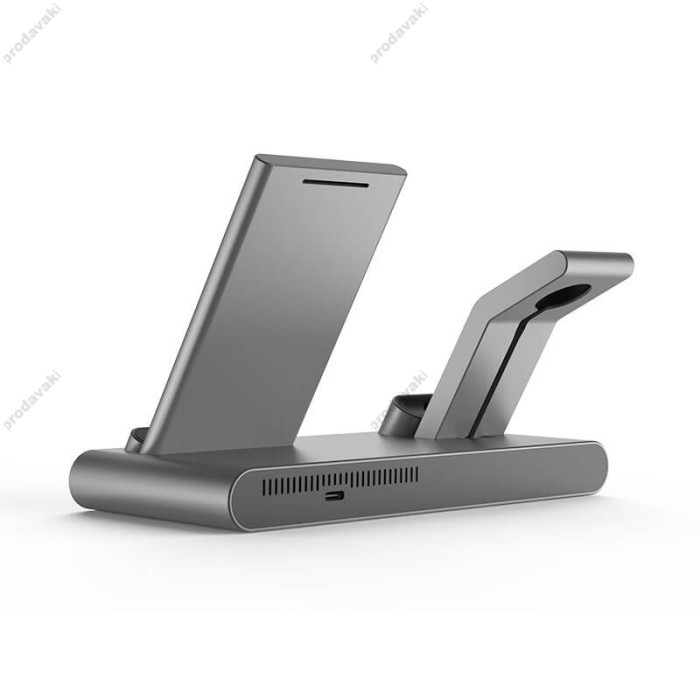 Бездротовий зарядний пристрій WiWU Power Air 3 in 1 Сharger (Grey)