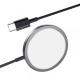 Бездротове ЗУ HOCO CW30 Pro Magnetic Wireless Fast Charger MagSafe/15W Metal Gray