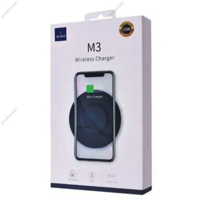 Бездротовий зарядний пристрій WiWU Wireless Charger M3 (Black)