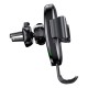 Автомобільний тримач із бездротовою зарядкою Baseus Gravity with wireless charger 10w Black WXYL-01