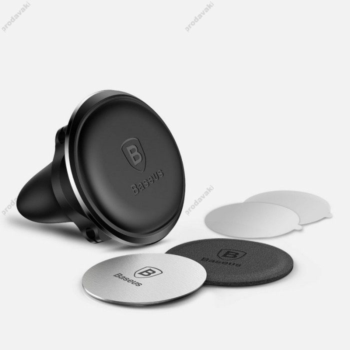 Автомобільний тримач Baseus Magnetic Air Vent Car Mount Holder Black SUGX-A01 (C40141201113-00)