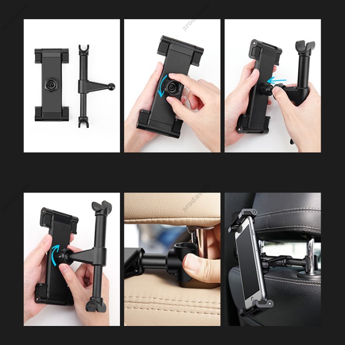 Автомобільний тримач на підголівник Baseus Back Seat Car mount Black SUHZ-01 