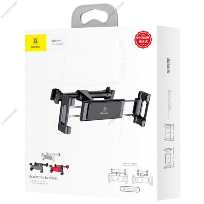 Автомобільний тримач на підголівник Baseus Back Seat Car mount Black SUHZ-01 