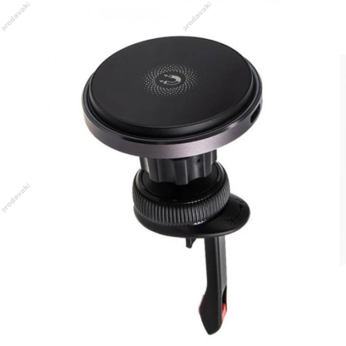 Автомобільний тримач із бездротовою зарядкою XO CX015 Magnetic car air outlet wireless charging Black