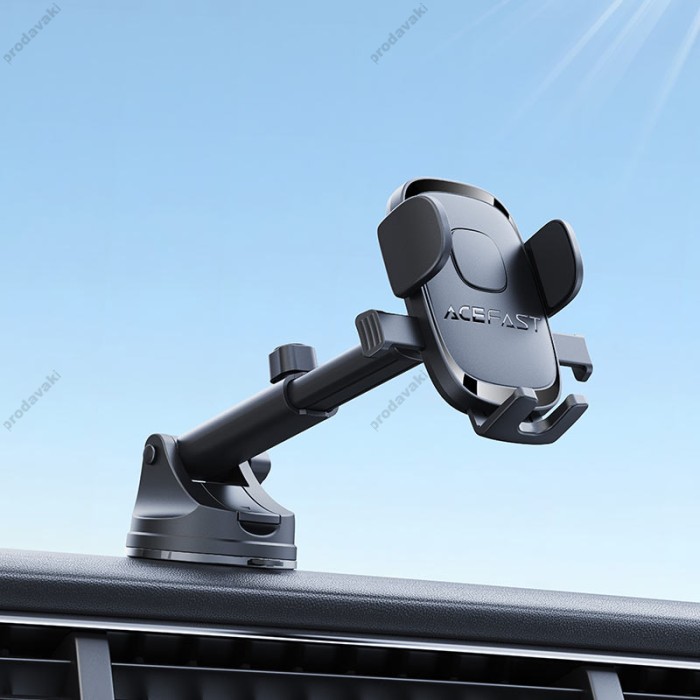 Автомобільний тримач ACEFAST D57 one-key lock car holder for dashboard Black