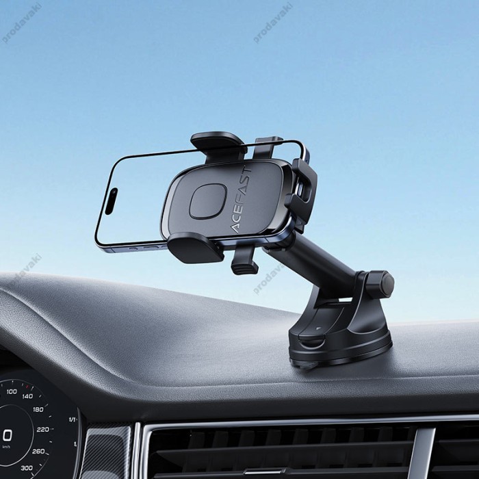 Автомобільний тримач ACEFAST D57 one-key lock car holder for dashboard Black