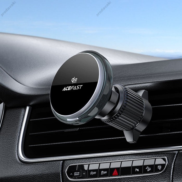 Автомобільний тримач ACEFAST D46 Qi2 MagSafe wireless charging car holder for air vent 25W Black