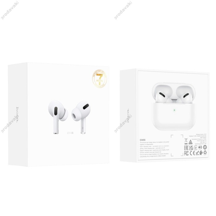 Бездротові Bluetooth навушники HOCO EW66 True wireless stereo headset BT 5.3 White
