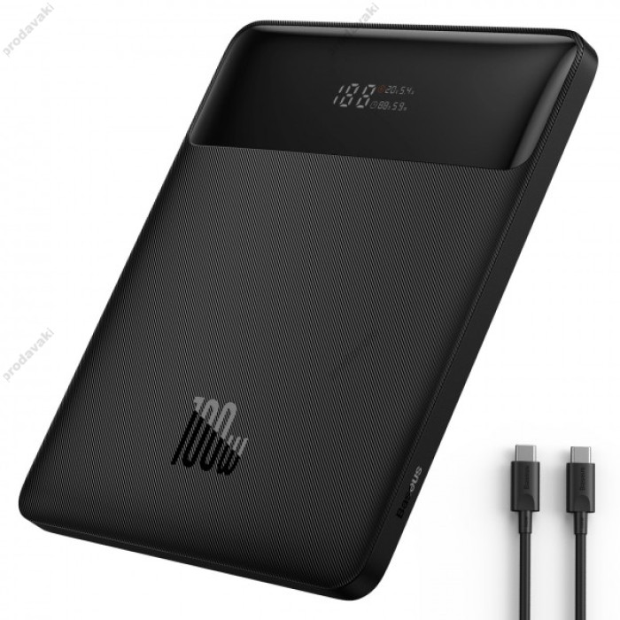 Повербанк портативний акумулятор Power bank Baseus Blade High Power Digital Display 100W 20000 mAh Black PPBL000201 / PPDGL-01