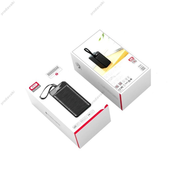 Повербанк портативний акумулятор Power bank XO PR160 22.5W 80000mAh Black