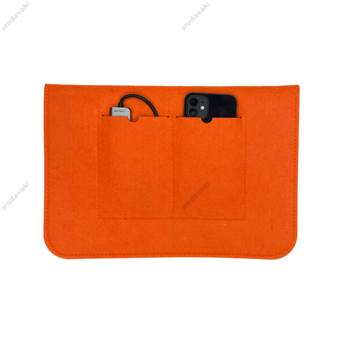 Чохол - конверт із повсті ZAMAX для MacBook ноутбука планшета 13"-14.2" Orange
