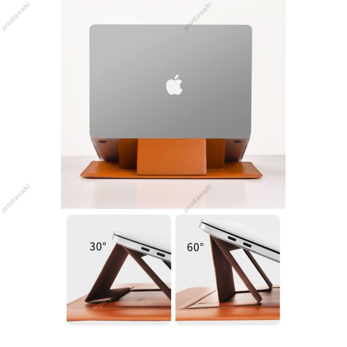 Чохол-конверт-підставка Wiwu Skin Pro Portable Stand Sleeve для MacBook Air 13" (2010-2017) / Pro 13" (2012-2015) Brown