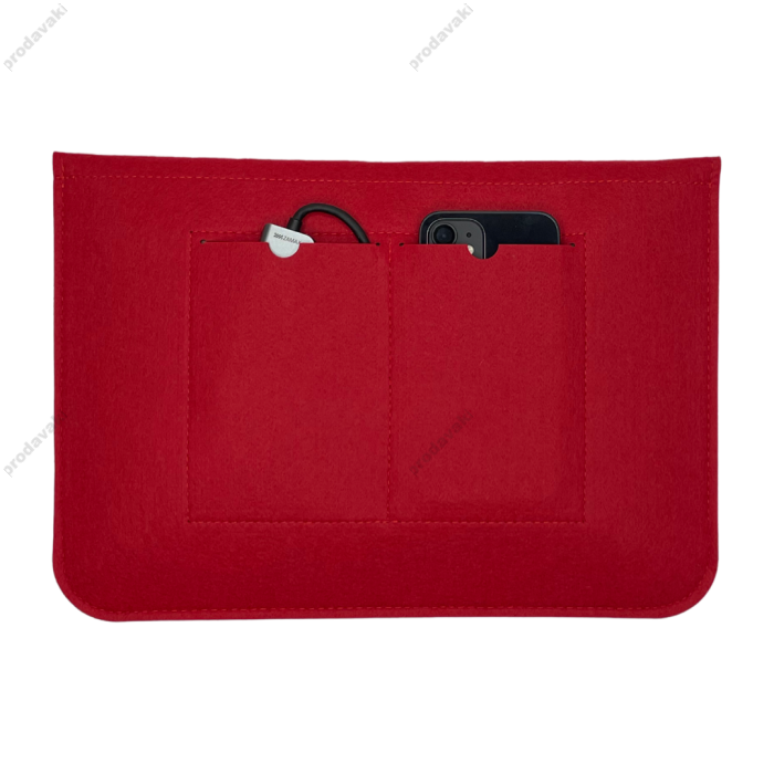 Чохол - конверт із повсті ZAMAX для MacBook ноутбука планшета 13"-14.2" Red