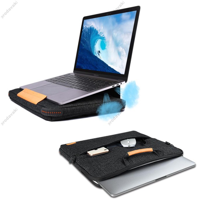 Сумка WiWU Laptop Stand Bag для MacBook ноутбука планшета 13"-14.2" Black