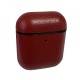 Чохол для AirPods 1/2 COW LEATHER CASE POINTS Red