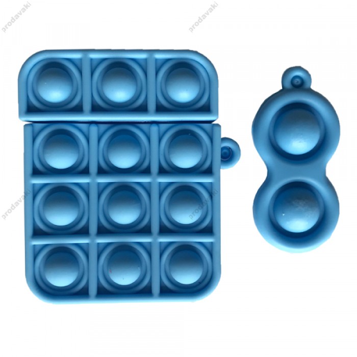 Чохол для AirPods Silicone 1/2 POP IT Light Blue