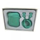 Чохол для AirPods Case Protection (Карабін + Стропа Magnet) Tifany blue