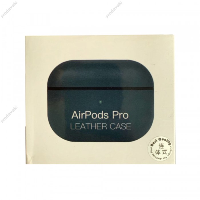 Чохол для AirPods PRO LEATHER CASE Midnight Green