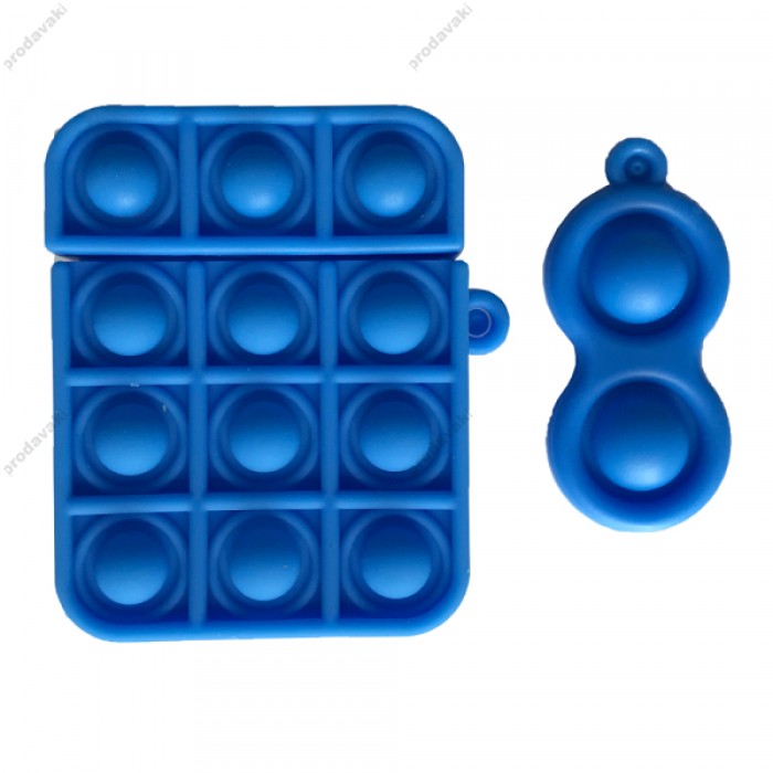Чохол для AirPods Silicone 1/2 POP IT Blue