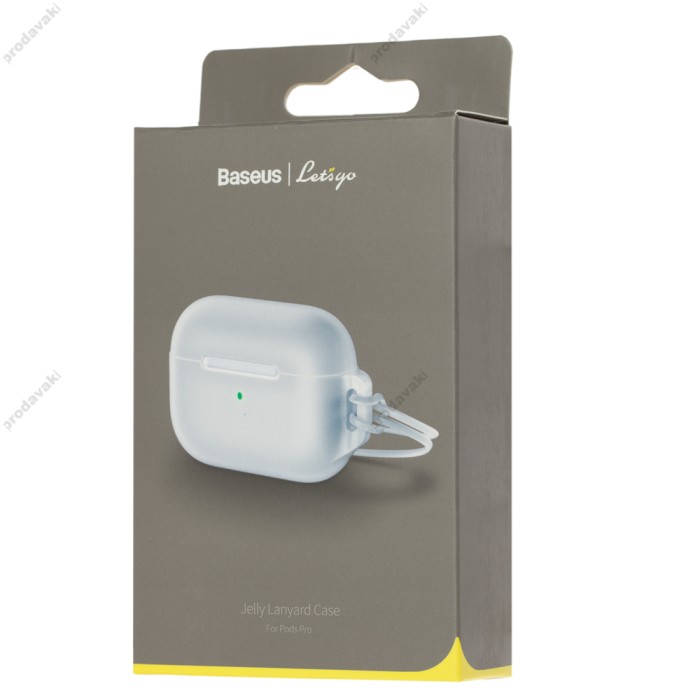 Чохол для AirPods Pro Baseus Let's Go Jelly Lanyard Case білий