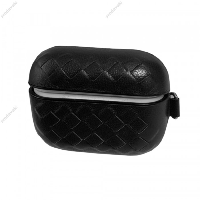 Чохол для AirPods PRO SHEEP LEATHER CASE WEAVING Black