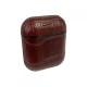 Чохол для AirPods 1/2 CALF LEATHER CASE ALIGATOR Burgundy red
