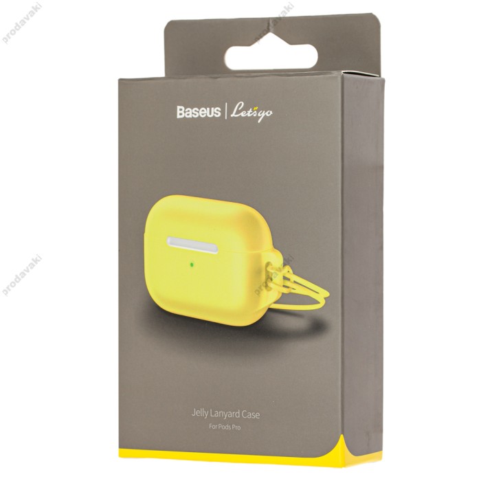 Чохол для AirPods Pro Baseus Let's Go Jelly Lanyard Case жовтий