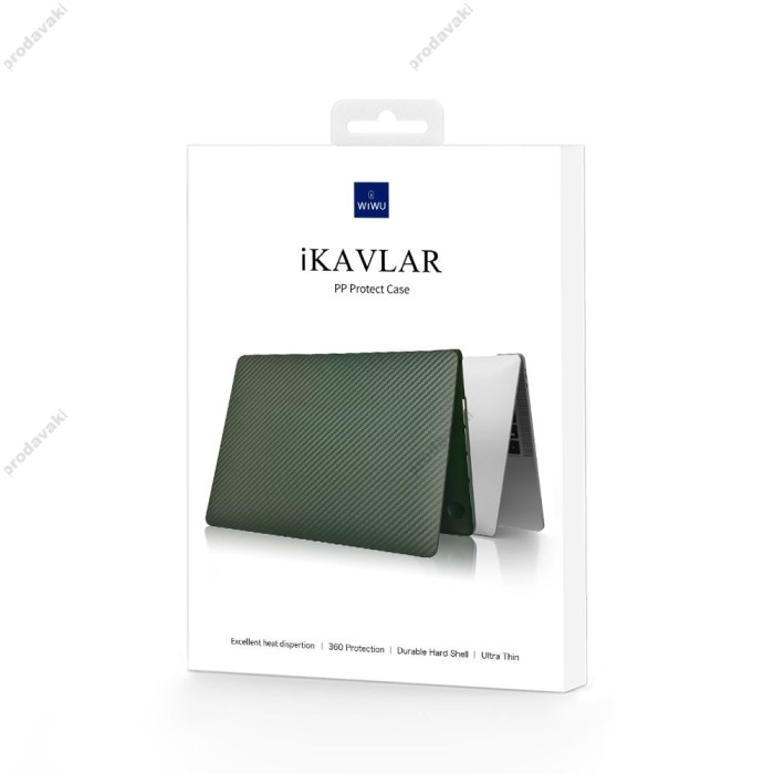Чохол WiWU iKavlar Shockproof Hard Shell Protective Case для Macbook Air 13.6 M2/M3/M4/M5 2022-2026 Green