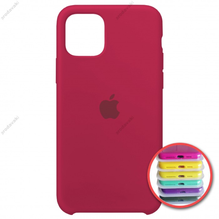 Чохол Silicone Case Full для iPhone 11 Pro Max rose red