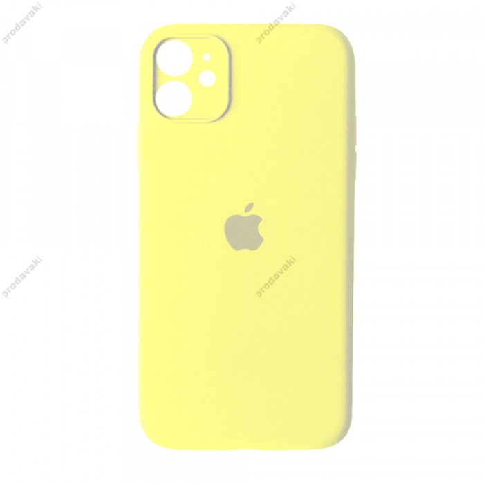 Чохол Silicone Case Full Camera для iPhone 12 mini mellow yellow